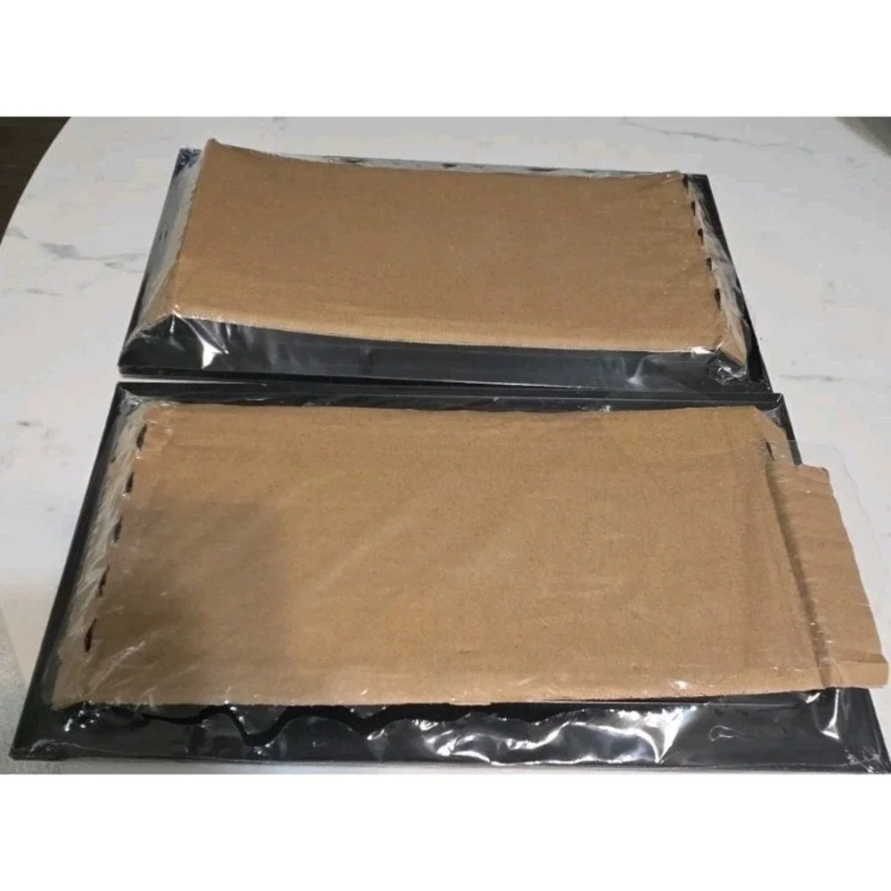 Lot of 2 Black Steel Floor Registers Air Vent Covers 13.5
